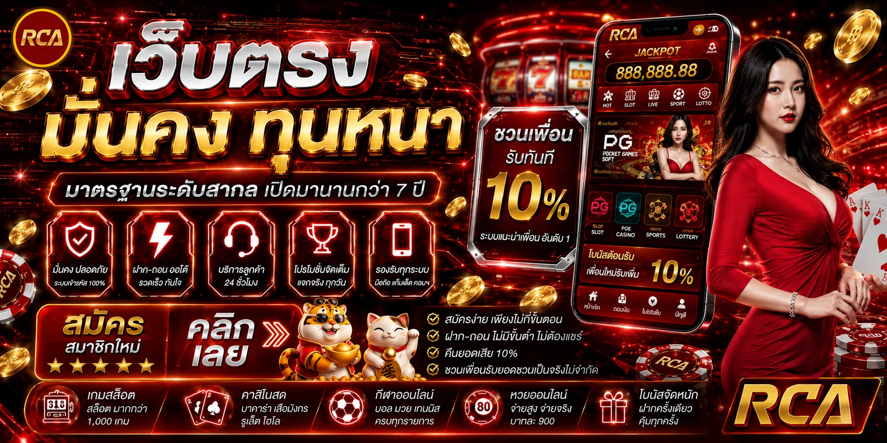 RCA สล็อตและสล็อตออนไลน์สำหรับสมาชิก